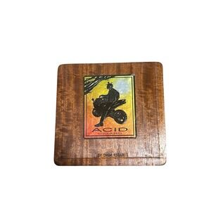 ACID Cigar Box Wood Empty By Drew Estates 6.5" X 6"‎ X 4" Dovetail Corners